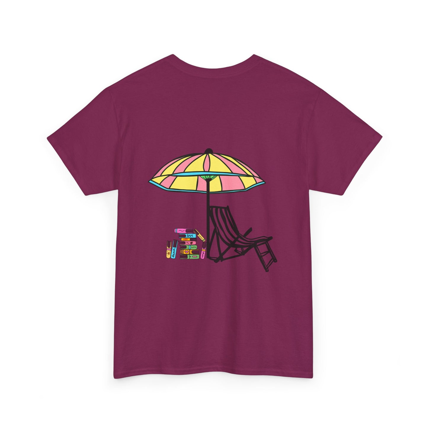 Booked at the Beach Heavy Cotton Tee