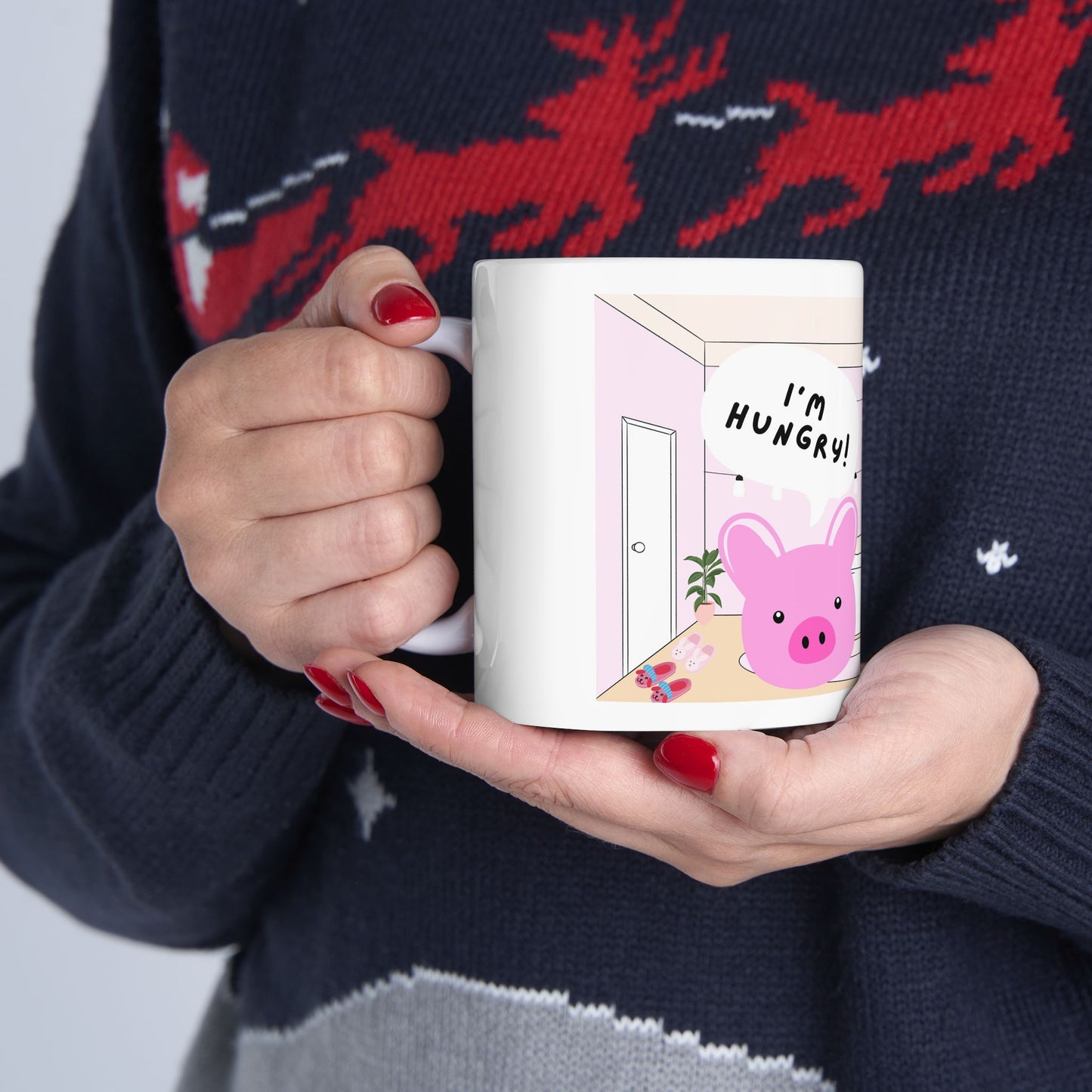 “IM HUNGRY” Ceramic Mug, 11oz