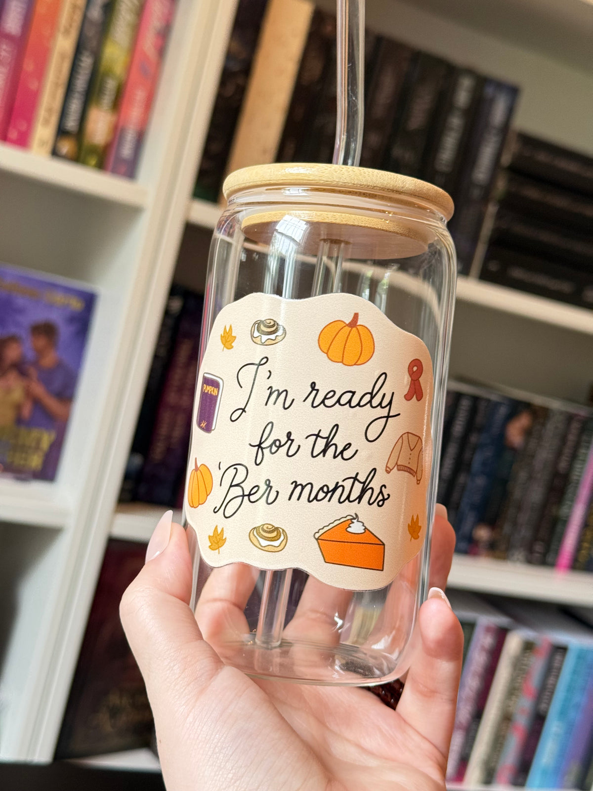 'BER Months 16oz. Glass Cup