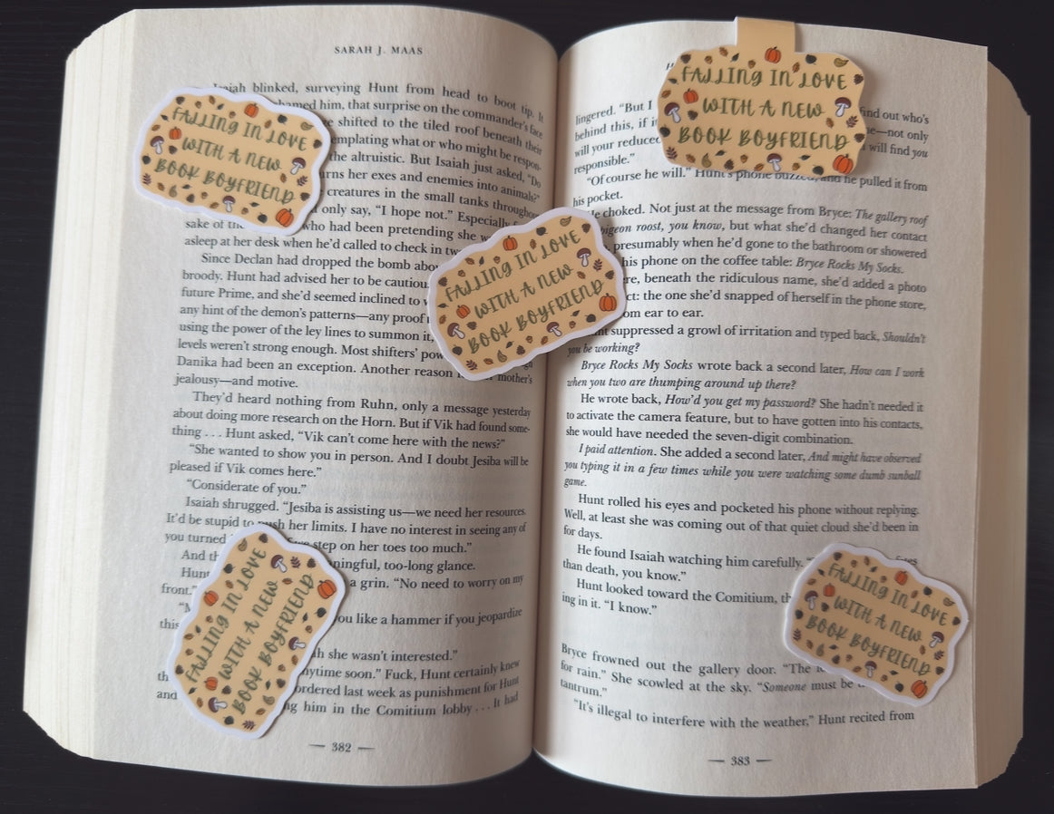 Falling for A Book BF Magnetic Bookmark