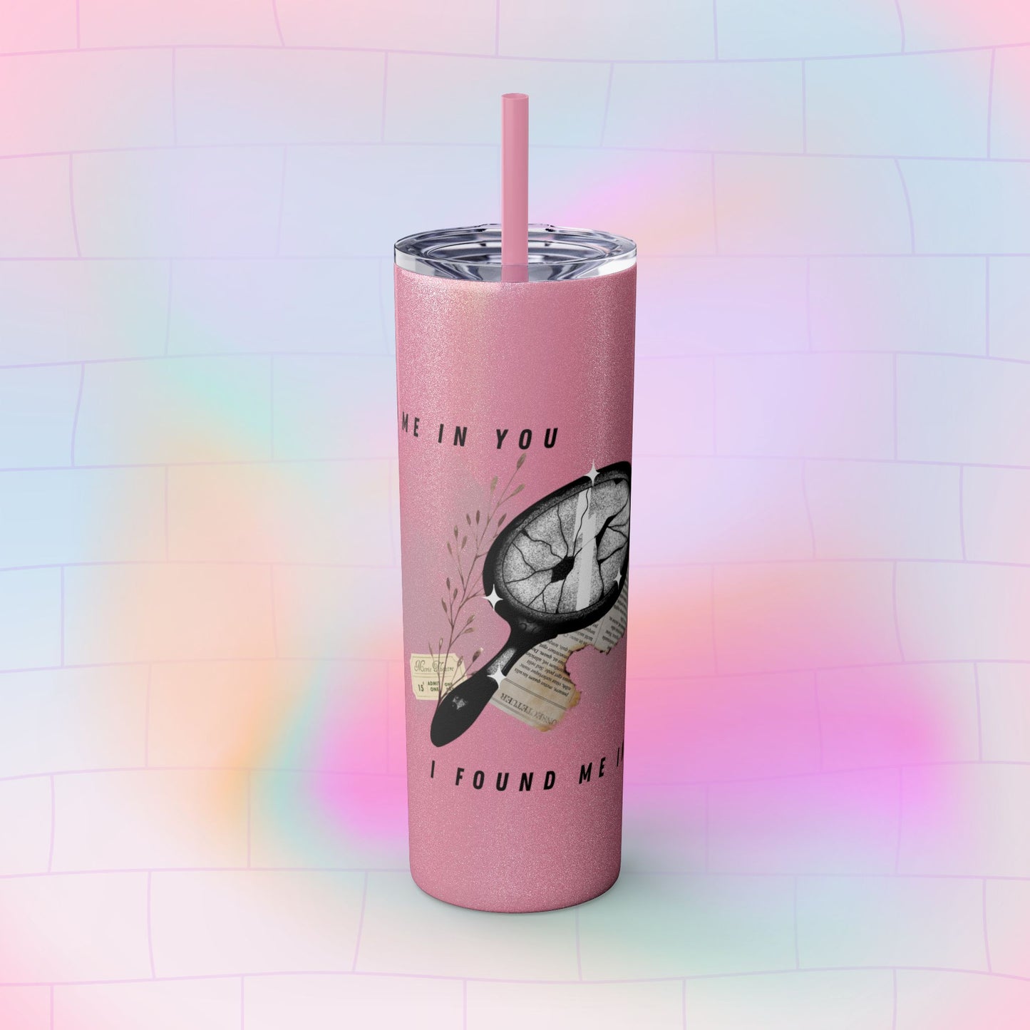 I AM YOU Skinny Tumbler with Straw, 20oz