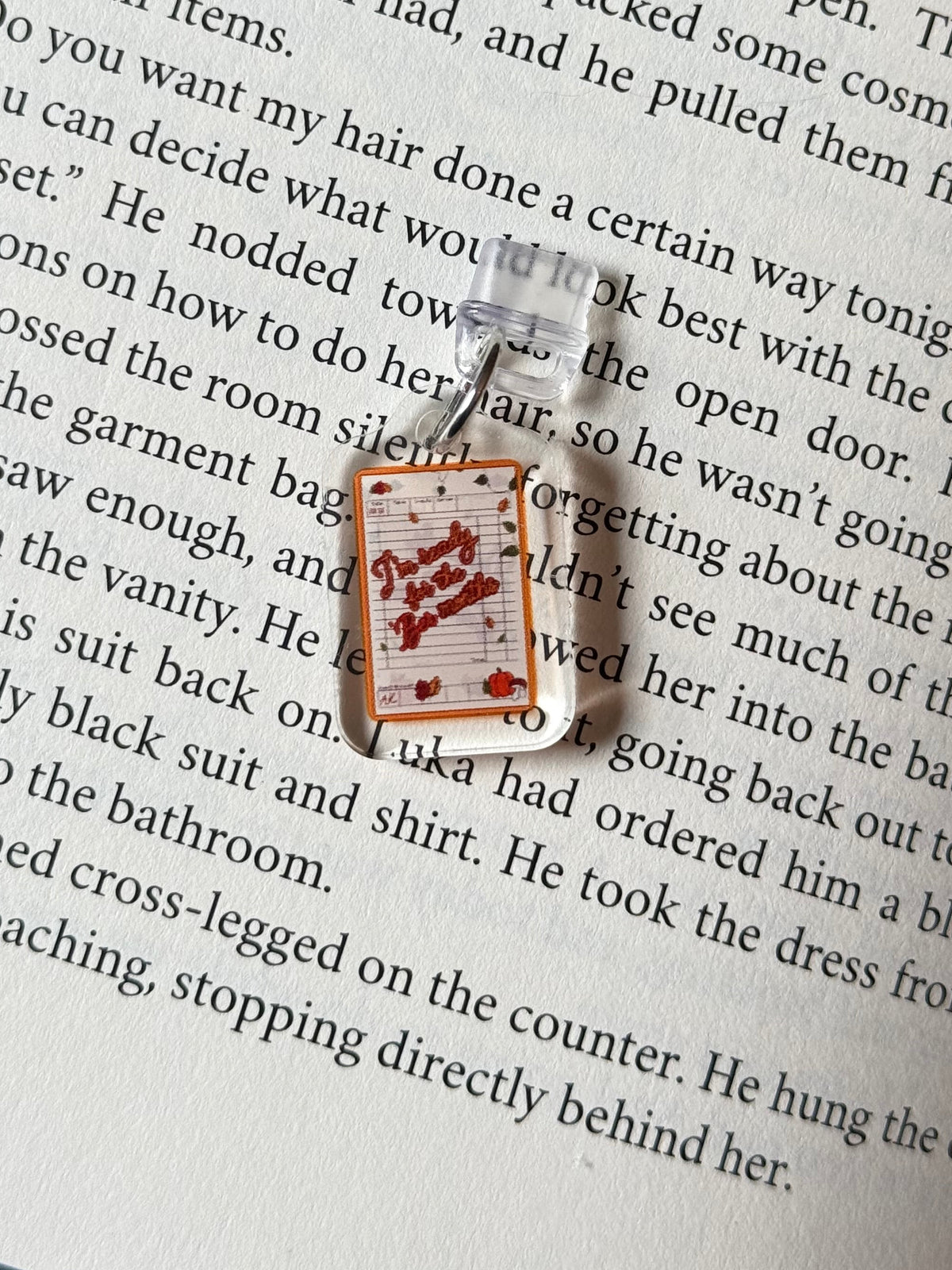 ‘Ber Months Receipt E-Reader Dust Plug & Phone Charm