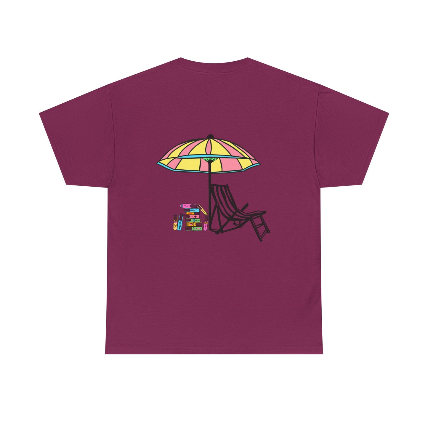 Booked at the Beach Heavy Cotton Tee