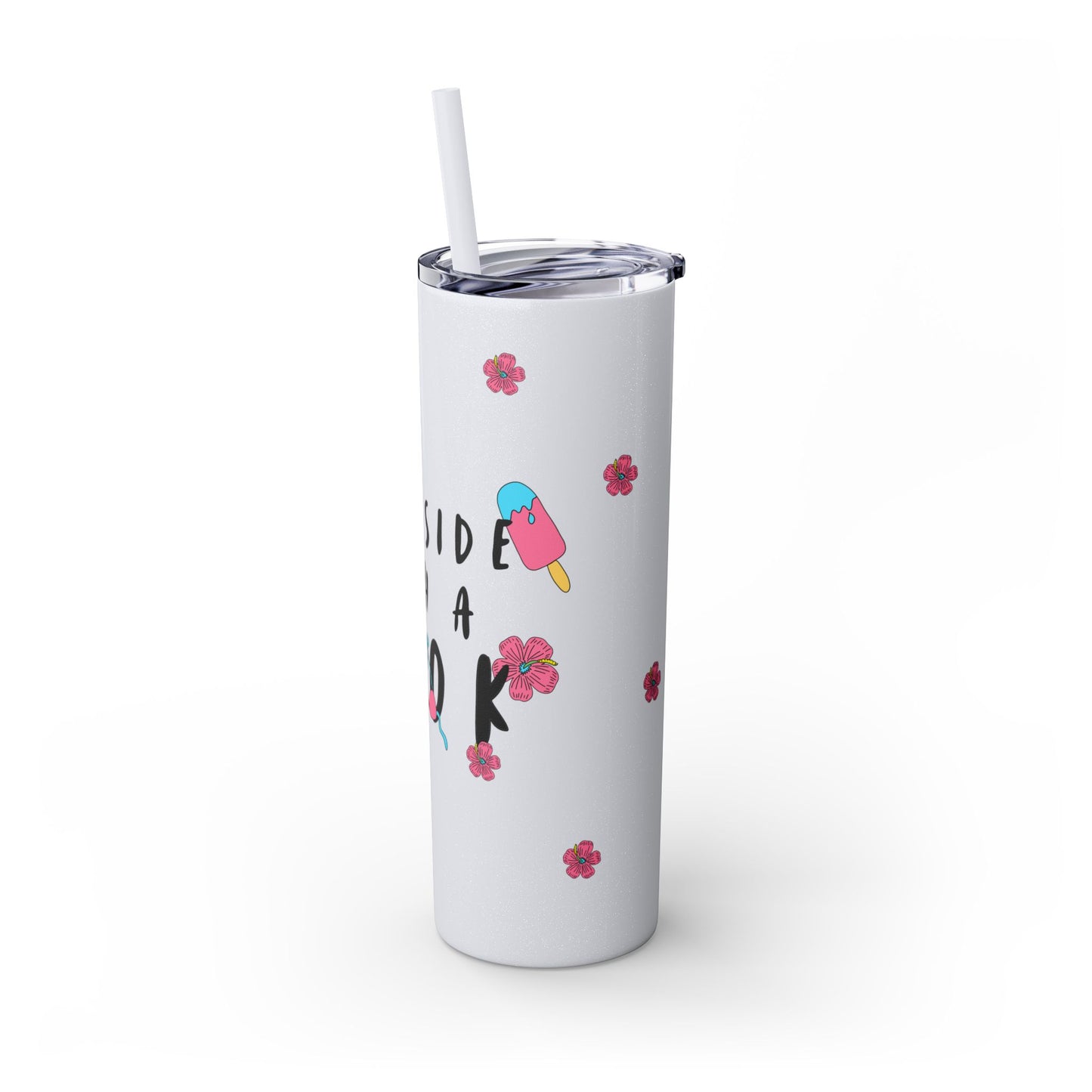 POOLSIDE Skinny Tumbler with Straw, 20oz