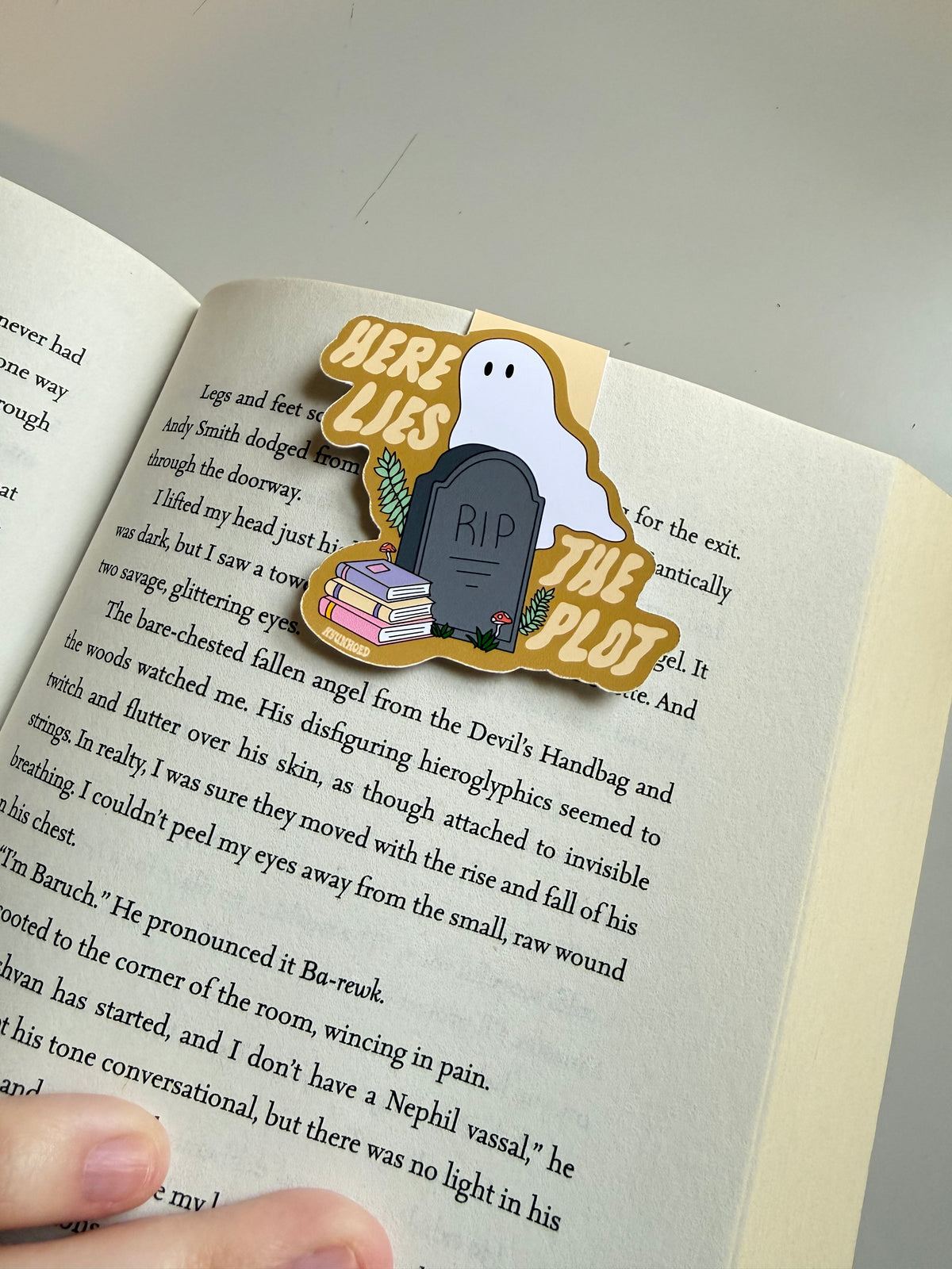Here Lies the Plot (PICK COLOR) Magnetic Bookmark