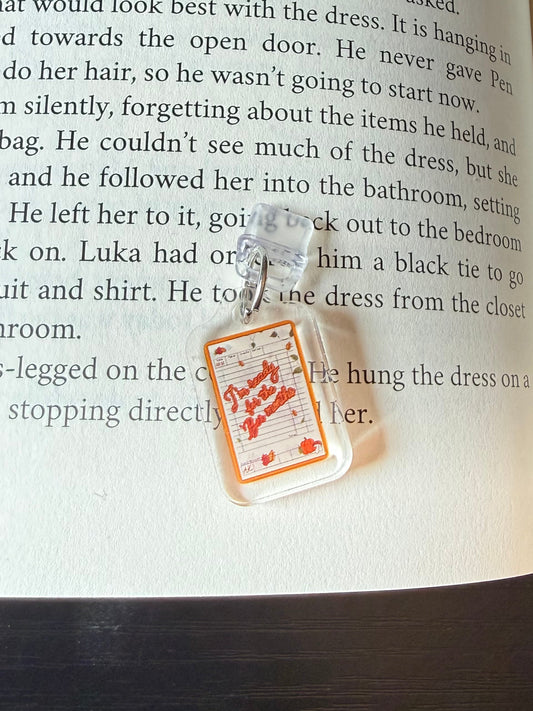 ‘Ber Months Receipt E-Reader Dust Plug & Phone Charm