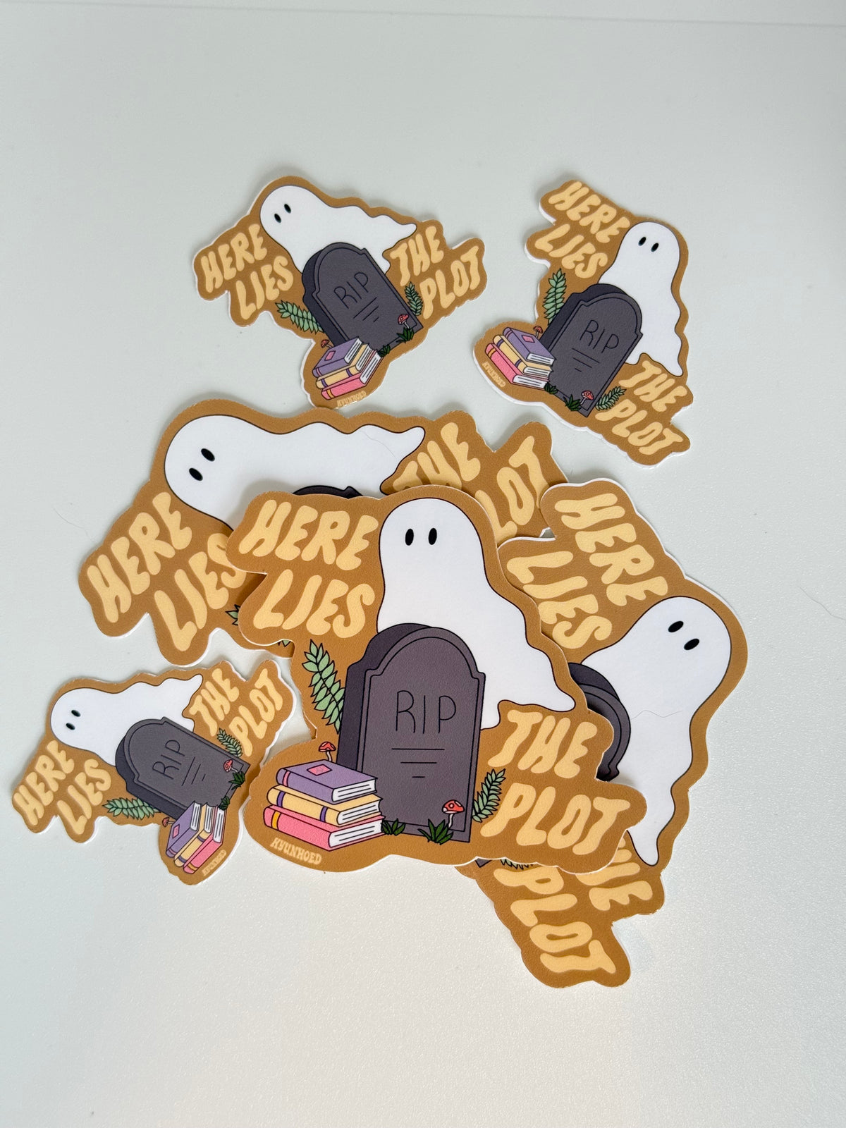 Here Lies the Plot (PICK COLOR & SIZE) Sticker