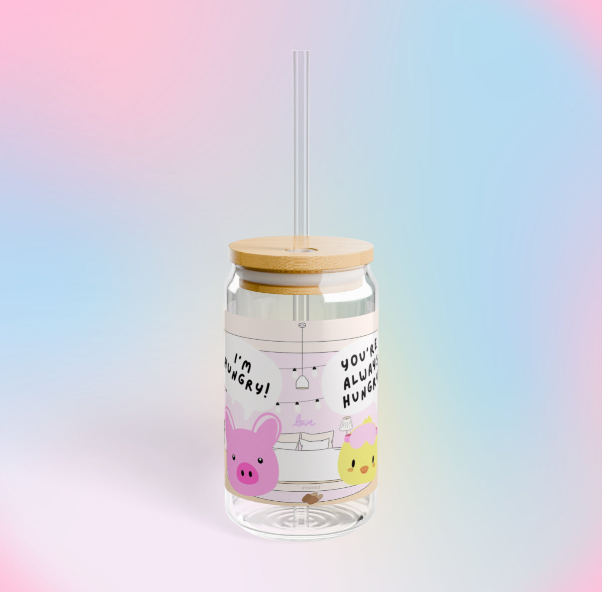 IM HUNGRY 16oz. Glass Cup