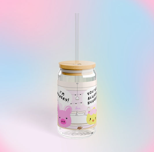 IM HUNGRY 16oz. Glass Cup