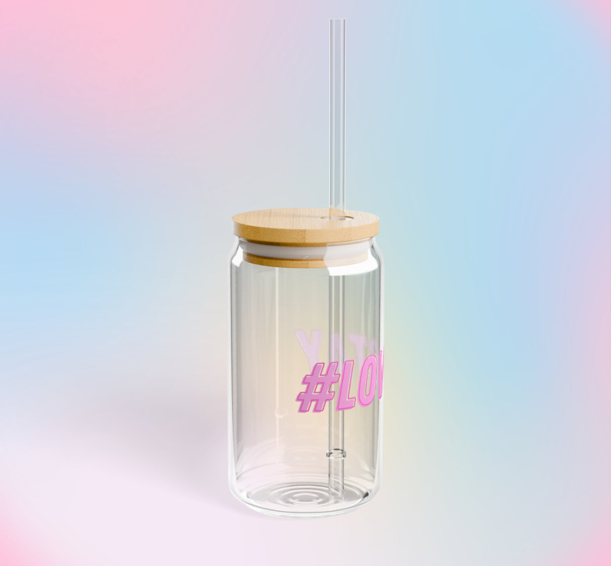 #LOVESTAY IN PINK 16oz. Glass Cup