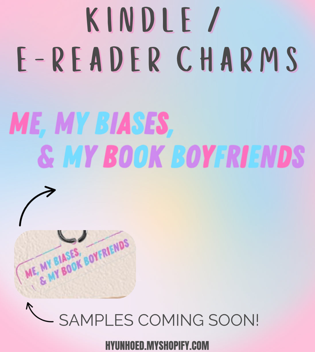 ME, MY BIASES, & MY BOOK BOYFRIENDS E-READER DUST PLUG & PHONE CHARMS