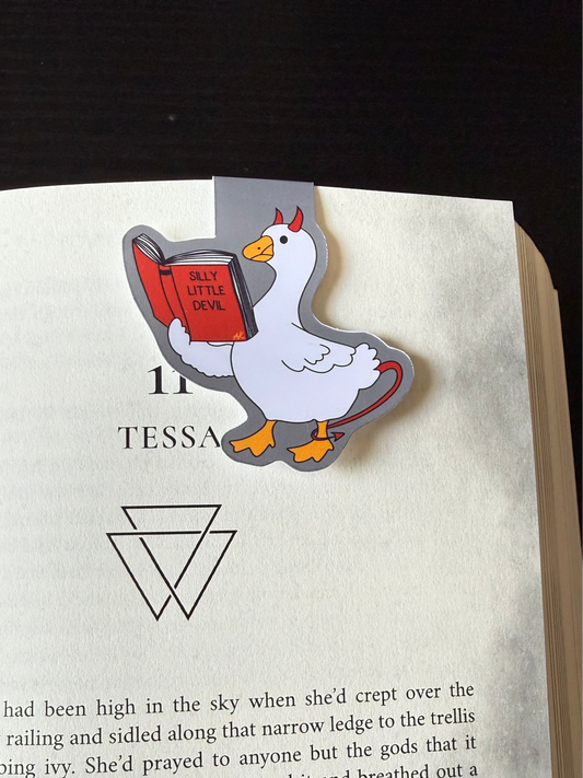 Silly Little Devil Goose Magnetic Bookmark