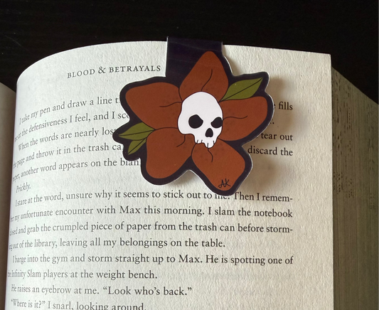 Skullflower Magnetic Bookmark