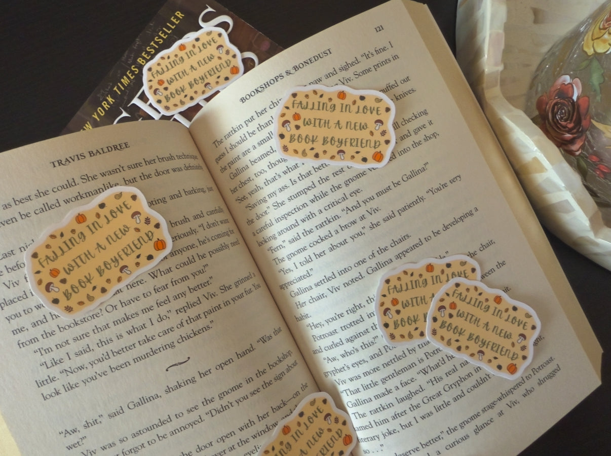 Falling For a Book BF Sticker