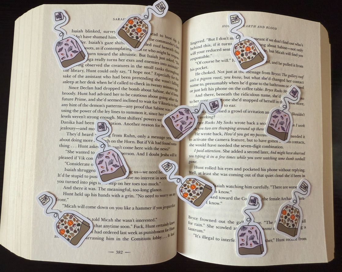 Falling Tea Sticker